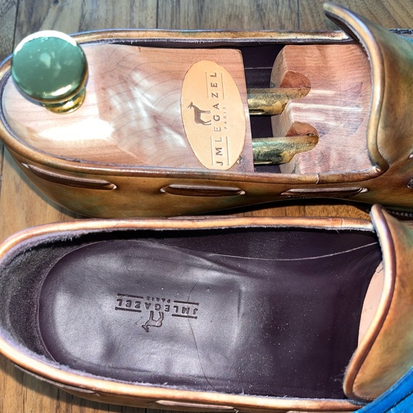 JM LE GAZEL PARIS SIZE 9.5, SIZE 9 1/2, MOCCASIN LOAFERS WITH LACE - Picture 3 of 8